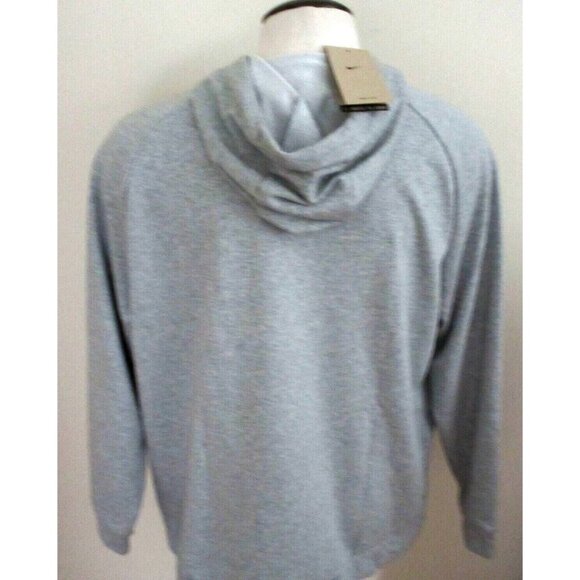 Nike Men's DRI-FIT Swoosh Graphic Fitness PO Hoodie Sweatshirt Grey Black NWT - Picture 4 of 5